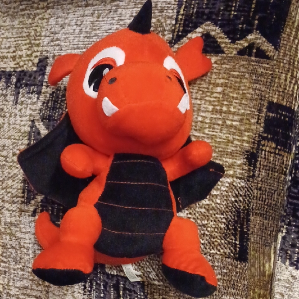 4/$80 Red & Black Plush Dragon Toy